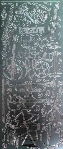Stickerbogen musik instrumente - musik,